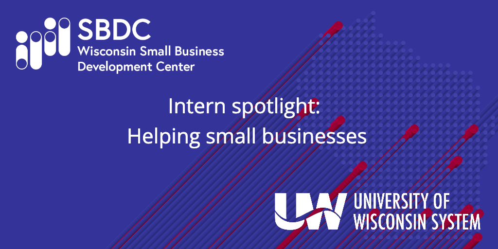 intern spotlight SBDC UWSA logos and visual